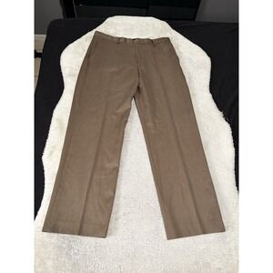 Banana Republic Mens Brown Wool Straight Dress Pants Size 36x32 Trousers